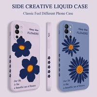 black flowers phone case for oneplus 9r 9rt 9 8t 8 7 7t pro 5g liquid silicone cover