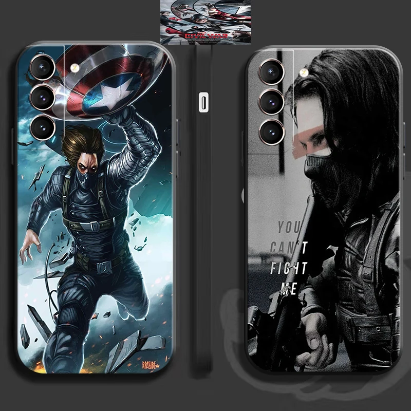 

Captain America Winter Soldier Phone Case For Samsung Galaxy S22 Ultra S21 S20 FE Plus Ultra S10 Lite S10E Plus 5G Carcasa Soft