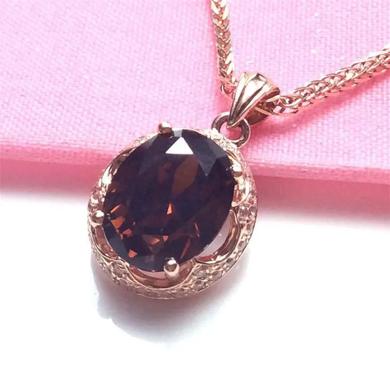 

Ожерелье из розового золота 585 пробы с овальным Рубином, 14 к