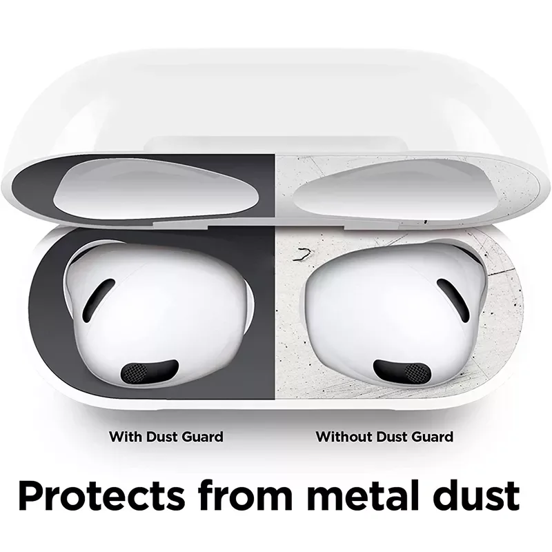 

For AirPods 3 Air Pods3 Metal Dust Proof Stickers on Earphone Charging Case Inside Protector Sticker for Airpods3 Film
