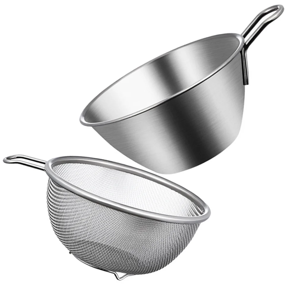 

Vegetable Bowl Food Strainer Rice Sifter Steel Basket Stainless Sieve Fine Mesh Strainers Colander For Kitchen