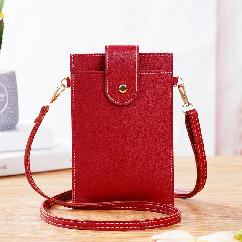 

Crossbody Women Shoulder Bags Wallets Touch Screen Cell Phone Purse Soft Leather Strap Handbag for Lady Luxury Travel Bags