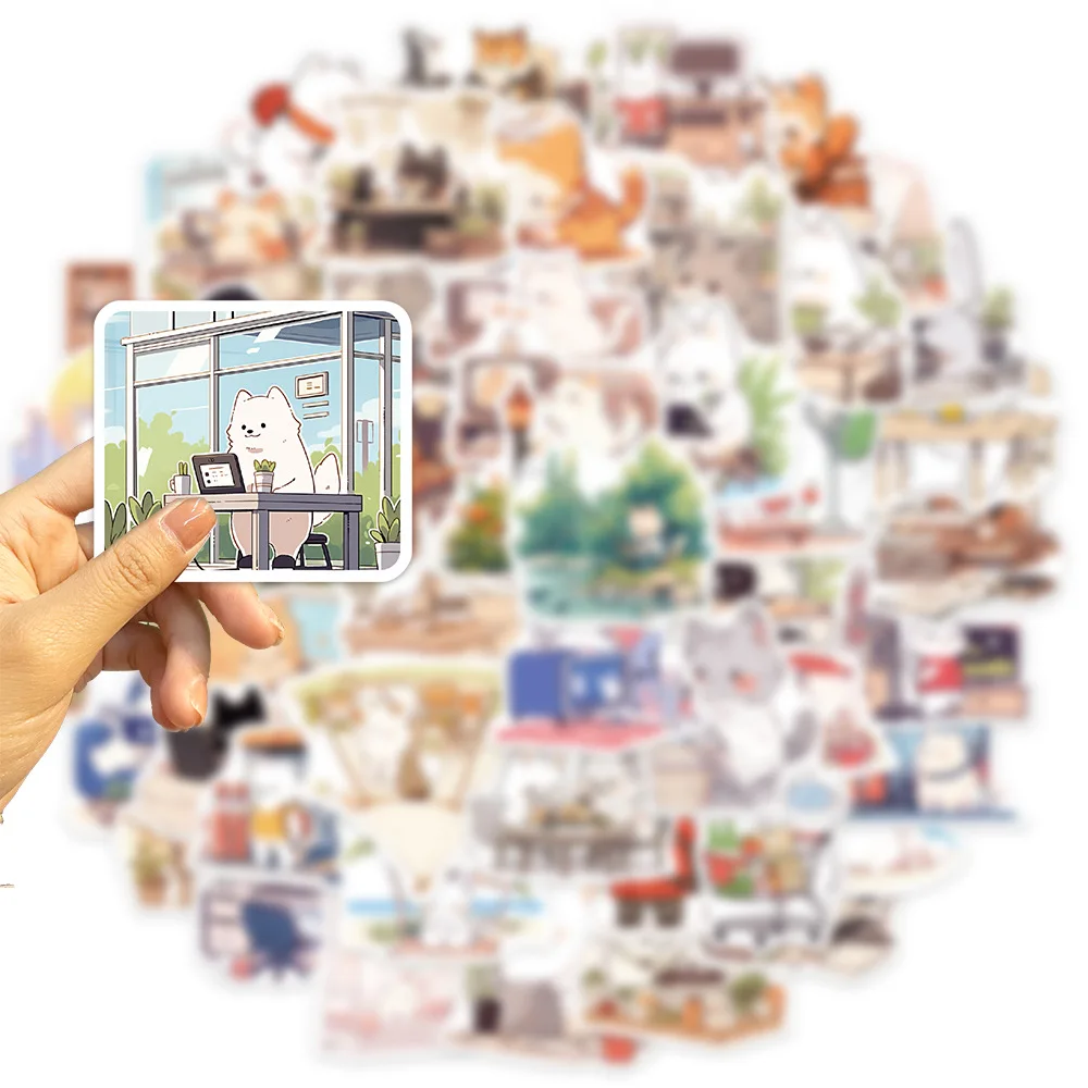 50 шт. наклейки с изображением животных