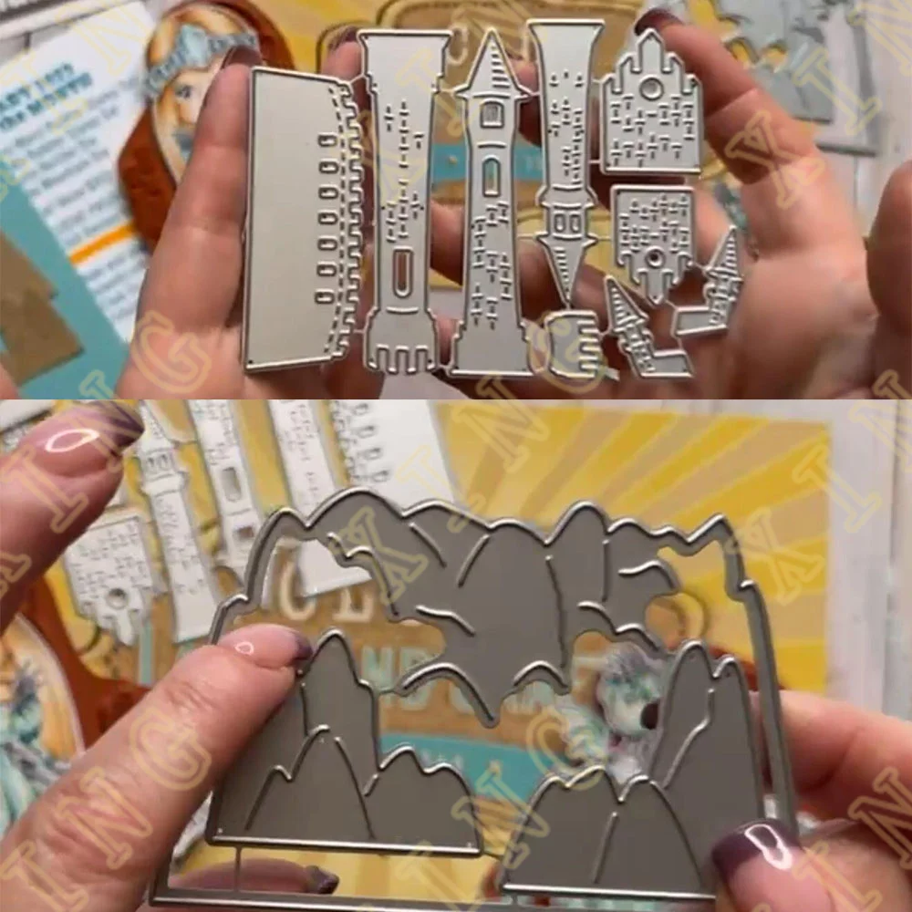 

Mountains Forks Metal Cutting Die Scrapbook Embossed Paper Card Album Craft Template Cut Die Stencils New for 2023 Arrival