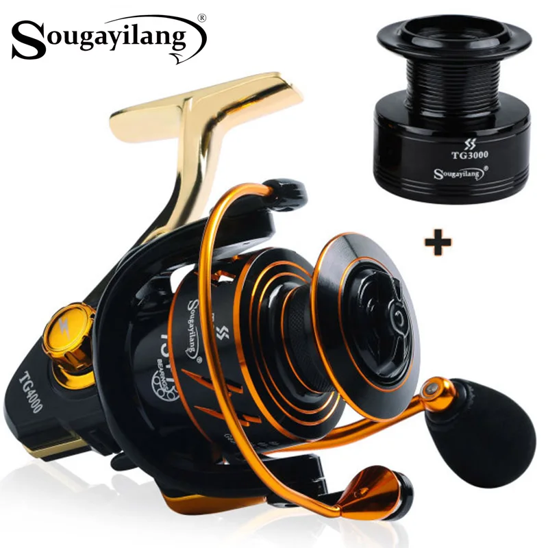 

Sougayilang Fishing Reel 13 +1BB 5.0:1 Gear Ratio Strong Braking System Spinning Reels with Free Spare Spool Max Drag: 5-8KG