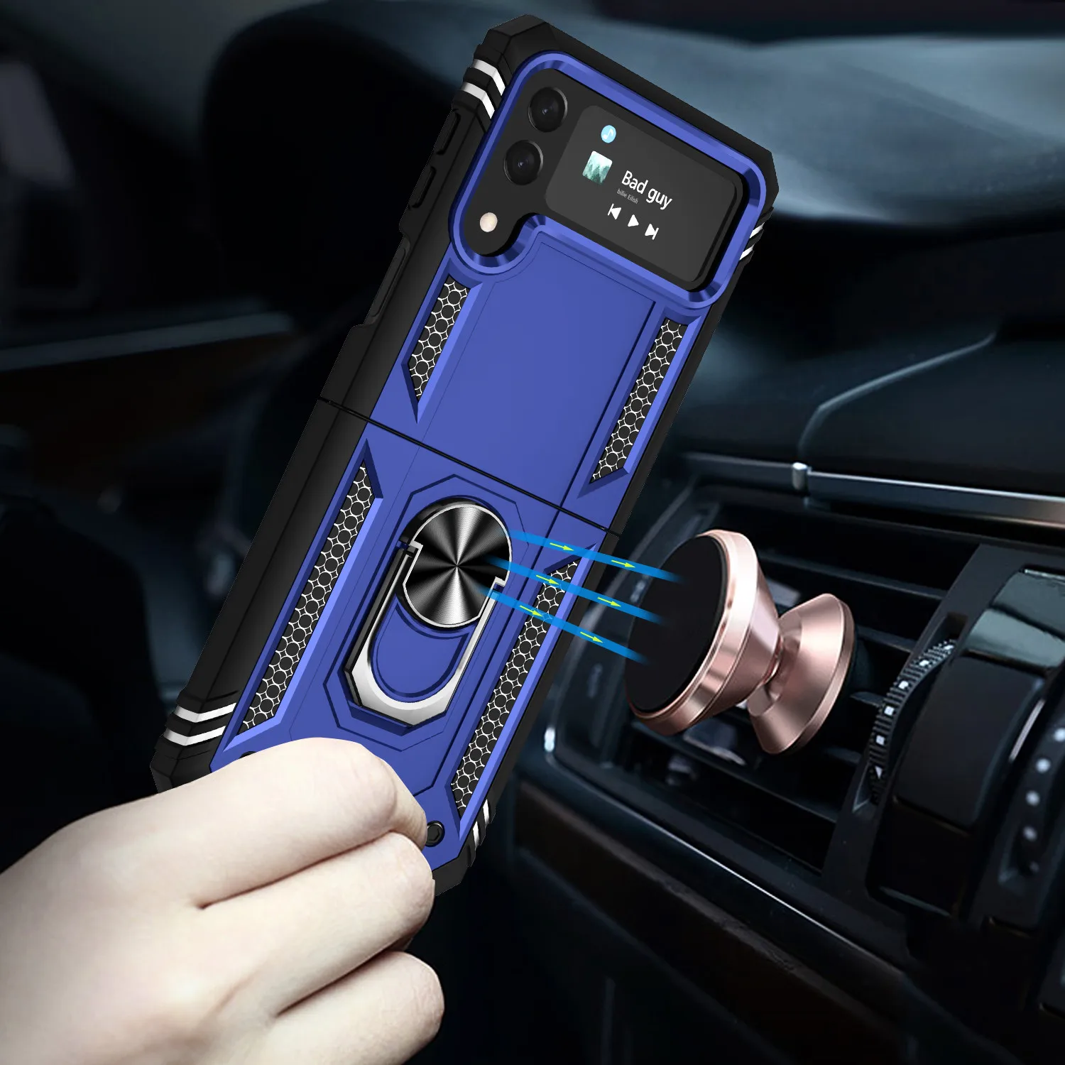Защитный чехол с точным вырезом и защитой от падений для Samsung Galaxy Z Flip 4 Flip4 Flip3