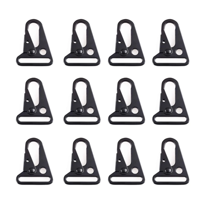 

12 Pcs Enlarged Mouth Clip Sling Clasp Olecranon Hook For Sling Outdoors Bag Backpack,Carabiner Keychain Snap Hooks
