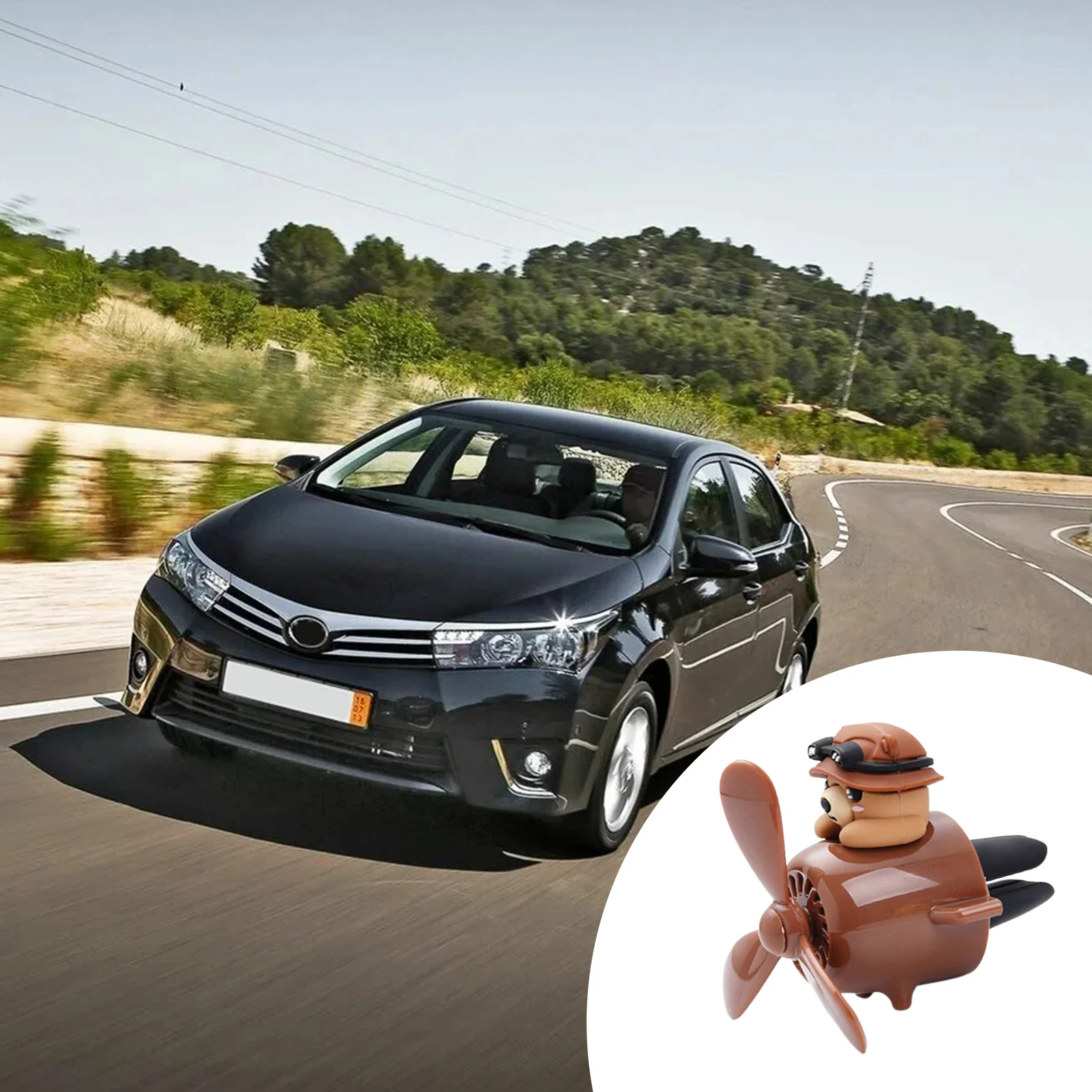 

Car Air Freshener Aromatherapy Pilot Rotating Propeller Car Perfume Air Outlet Fragrance Flavor Bear Pilot Exotic Accessories