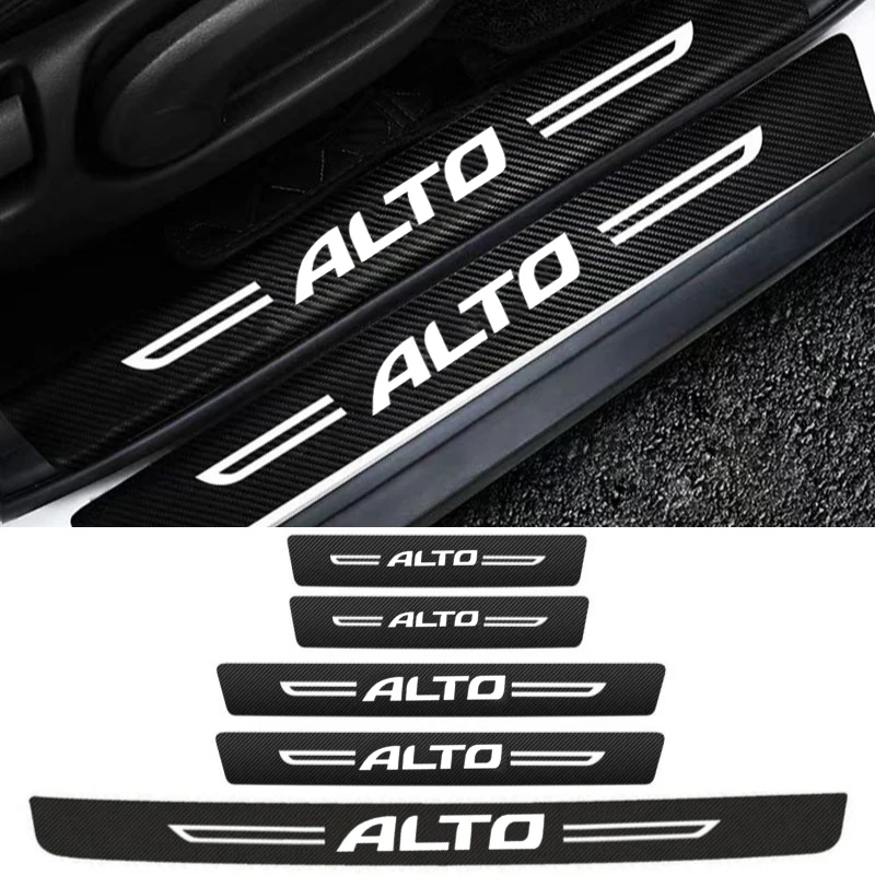 

5 шт. защитная пластина для порога автомобильной двери для Suzuki ALTO Logo SWIFT Кожанный чехол для ключей от Suzuki GRAND VITARA IGNIS JIMNY SX4 задний бампер для ба...