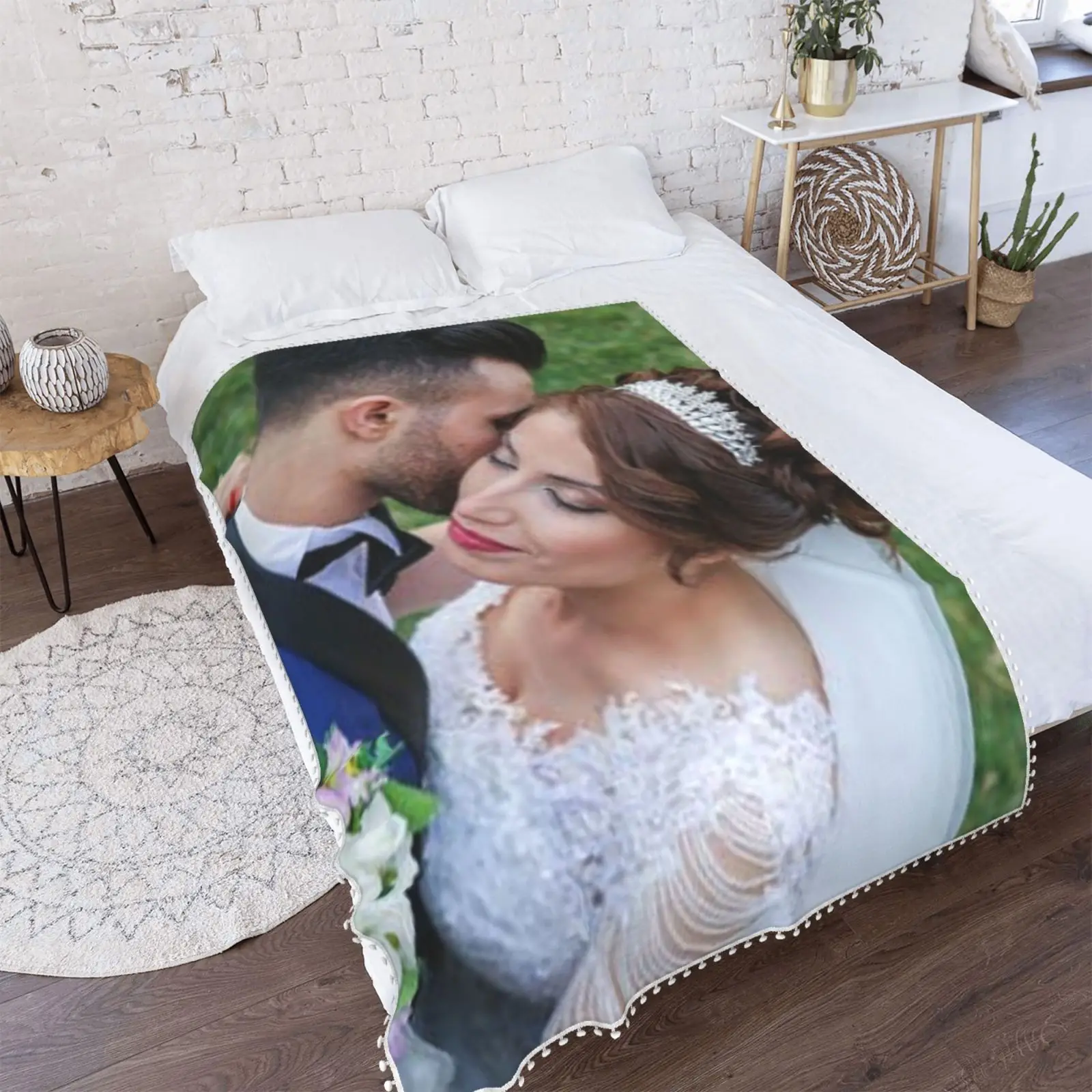 

Custom Your Picture Blanket Personalized Wedding Throw Wedding Gift