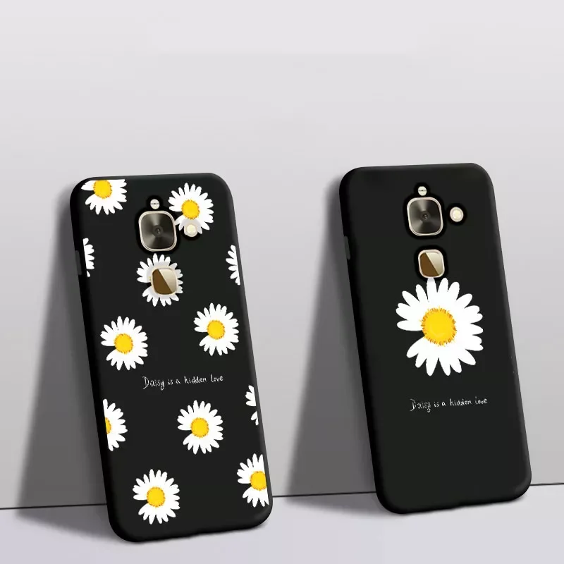 

For Leeco le 2 Pro S3 X522 X527 Case Silicone Protector Daisy Flower Phone Cover For Letv le2pro X520 X527 X625 Back Cover Black