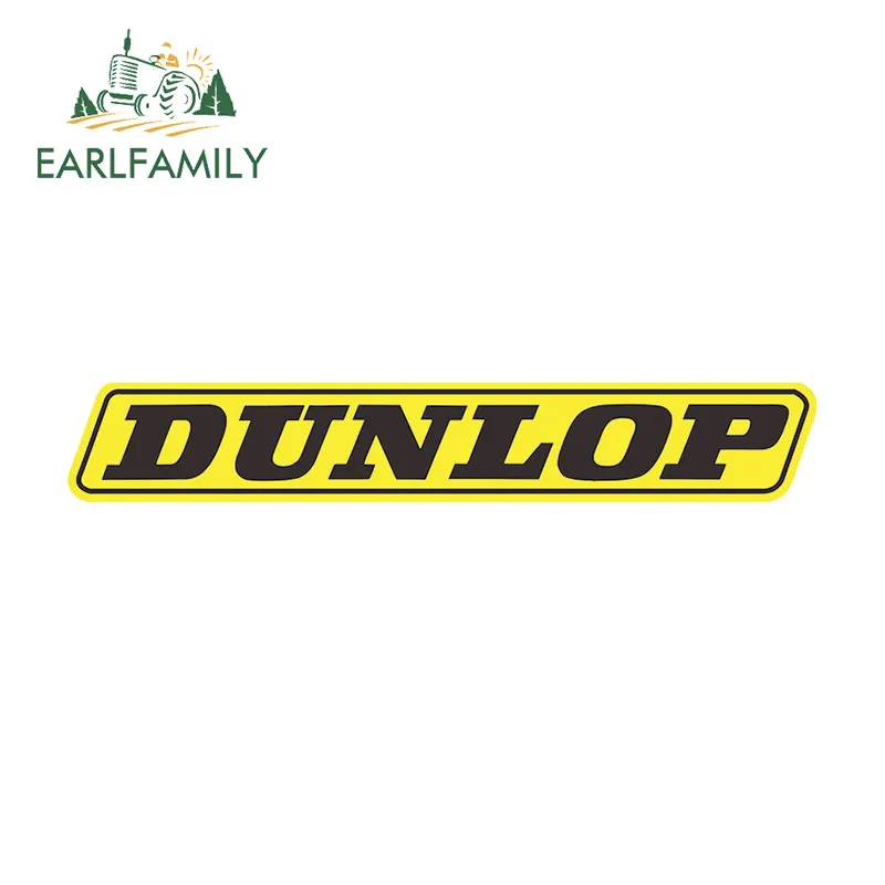 

EARLFAMILY 15 см x 2,5 см для DUNLOP, Виниловая наклейка, задняя фотография автомобиля, украшение бампера, Стайлинг автомобиля