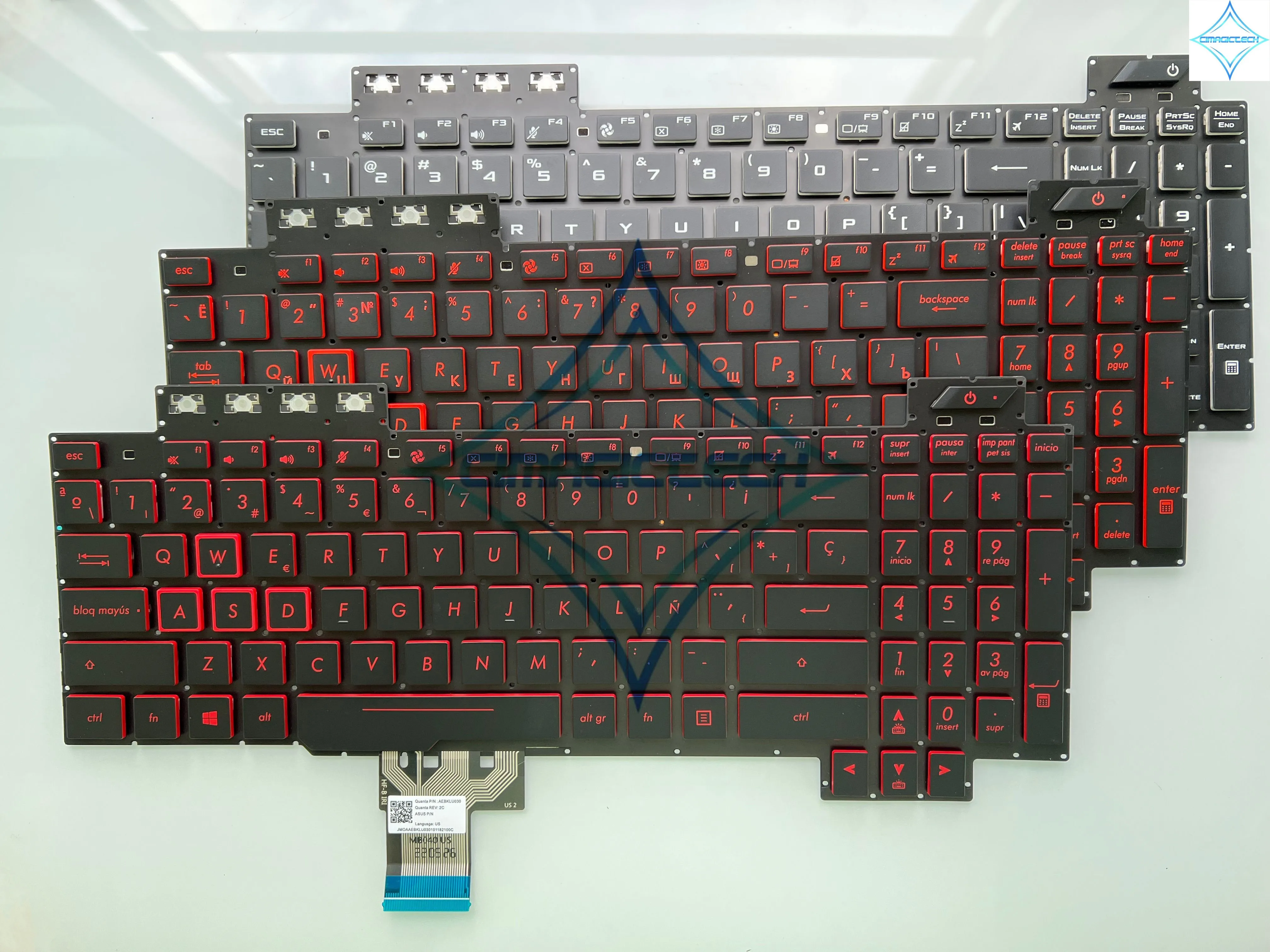 Клавиатура с русской раскладкой для Asus TUF Gaming FX504 FX504GD FX504GE FX504GM FX80 FX80GM GL703 FX505 FX86S -