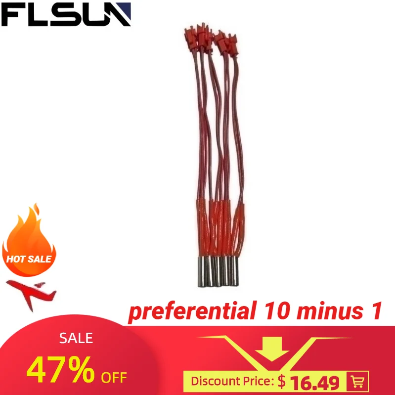 

5 PCS Flsun Hotend for 3D Printer Tropical Hotend 24V 40W Eater for QQ-S-Pro