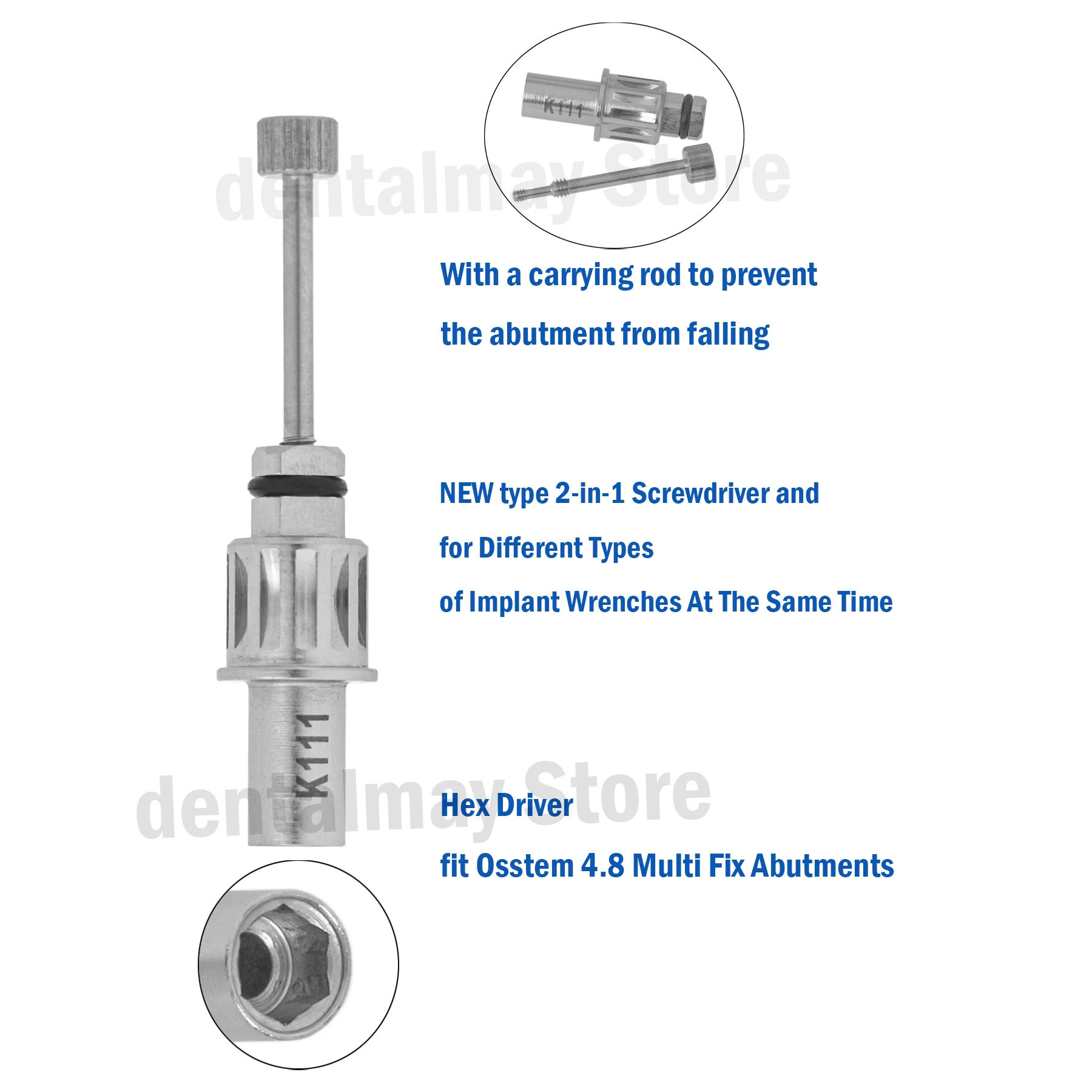 Отвертка для имплантации зубов отвертка с несколькими блоками 1/2 стандарта Osstem 4 8