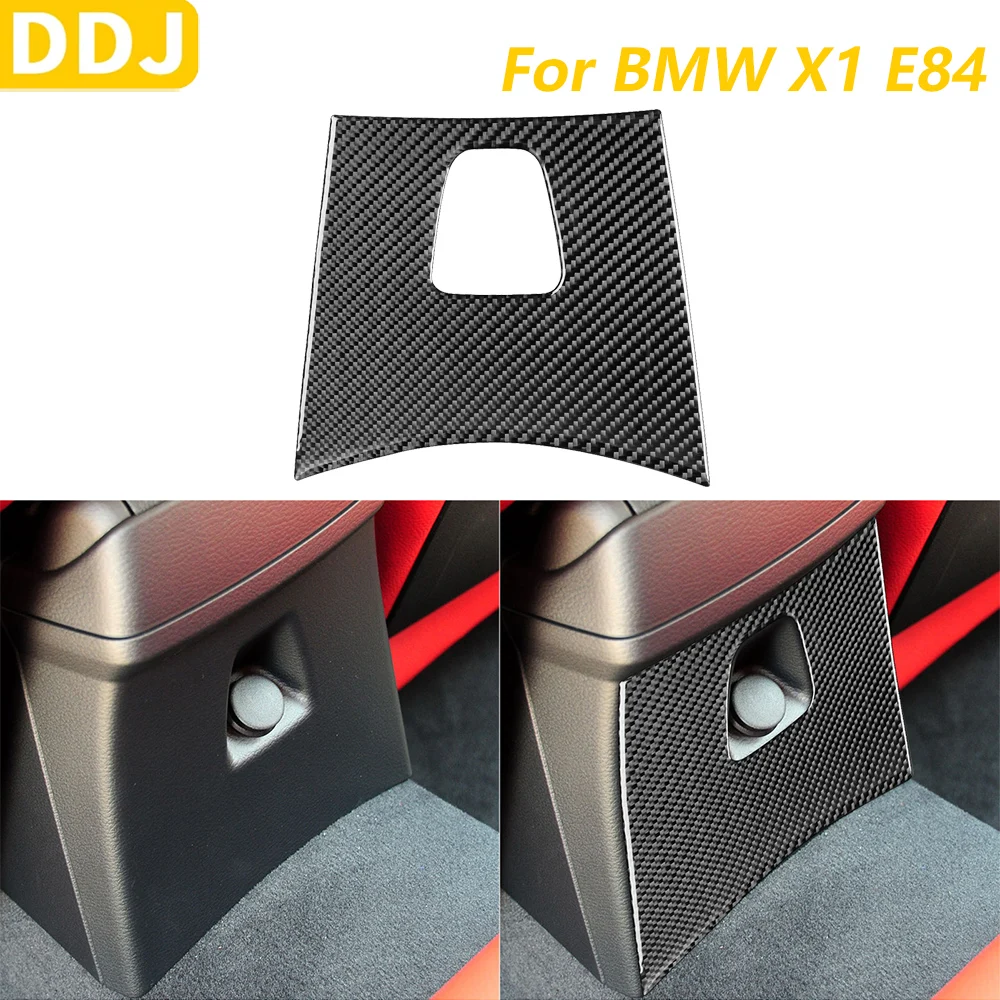 Фото Для BMW X1 E84 2011-2015 углеродное волокно, центральный подлокотник, задняя панель прикуривателя, крышка, аксессуары для салона автомобиля, наклейка №1