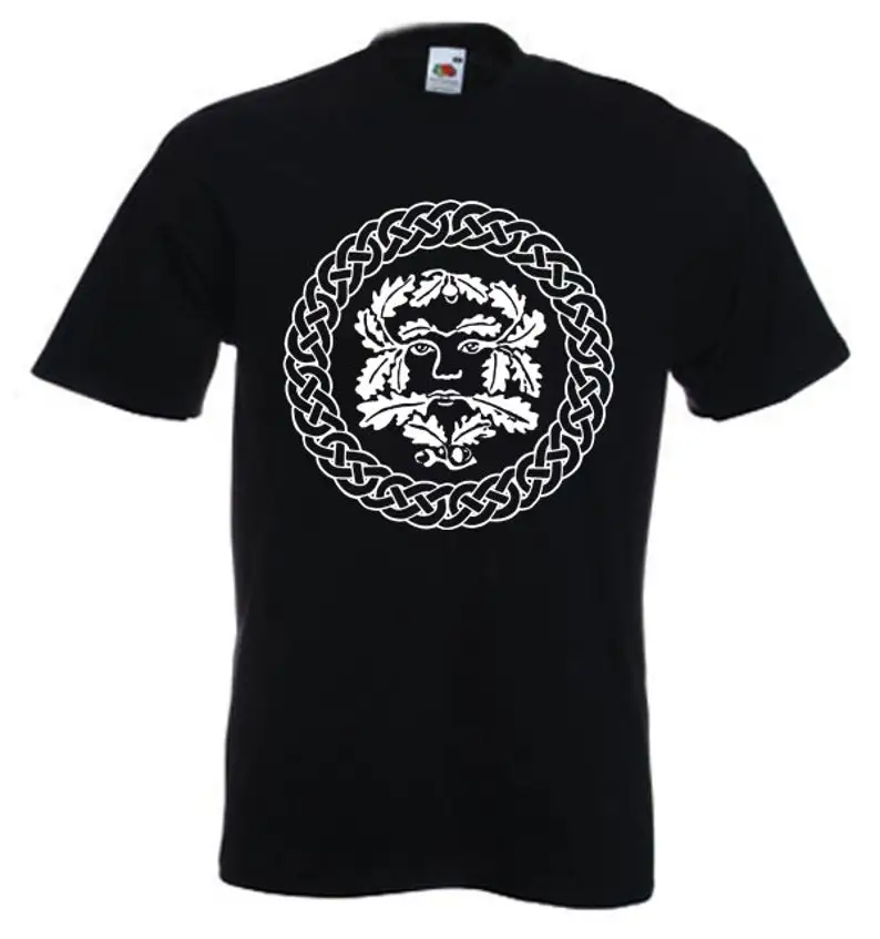 

Зеленая Мужская языческая футболка, Классическая Альтернативная Высококачественная Мужская одежда с круглым вырезом