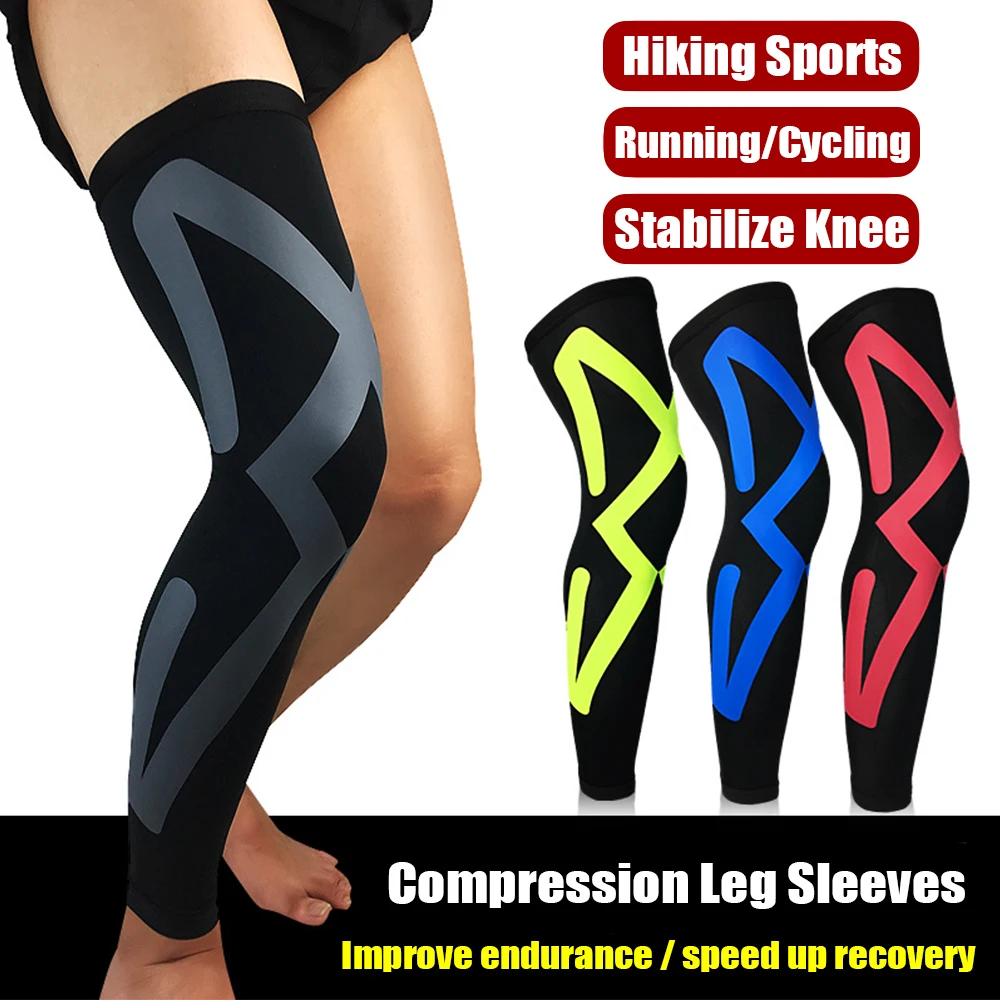 1Piece Sports Leg Compression Sleeves Knee Support Warmers for Cycling Running Basketball Football Volleyball Tennis Climbing