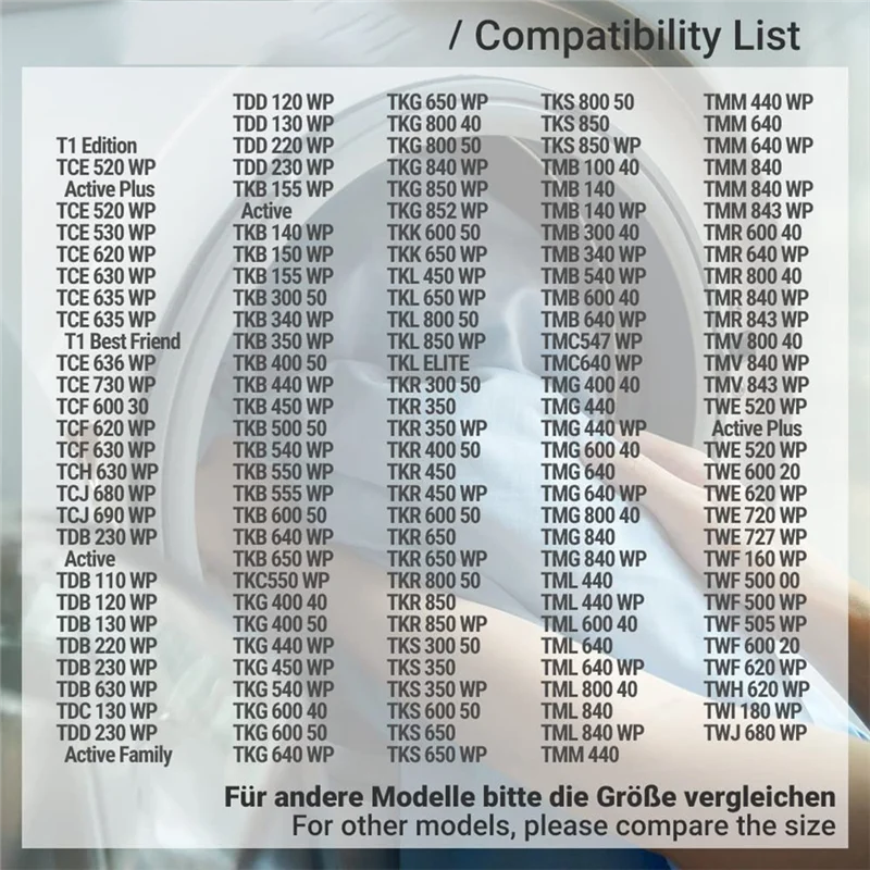 6 шт. фильтр для сушильной машины Miele T1 9164761 Запасная часть сушильных машин