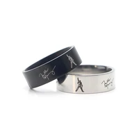 new hot selling fashion band cartoon ring stainless steel ring for women men jewelry gift