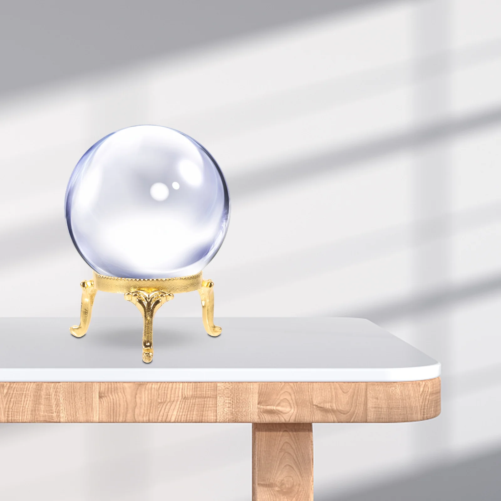 

2 Pcs Bottom Bracket Crystal Ball Base Desktop Stand Metal Small Sphere Display