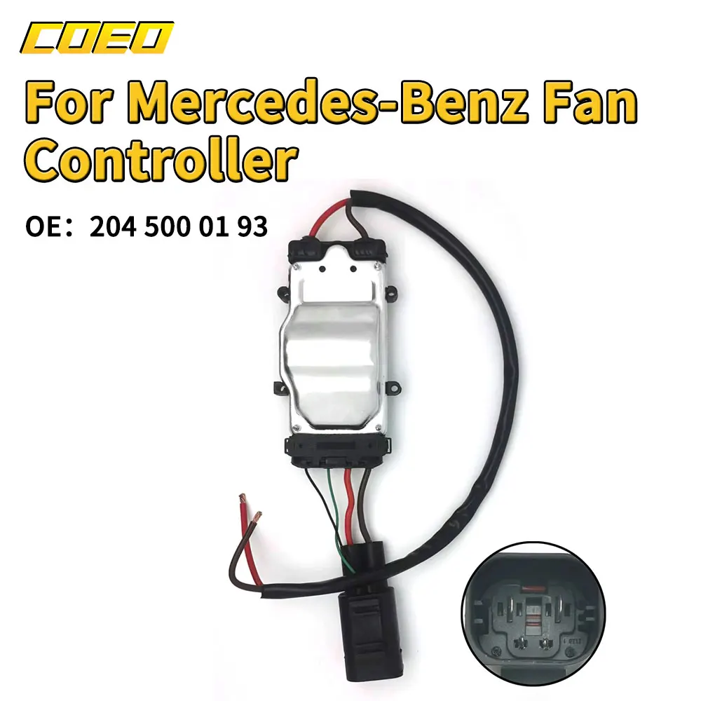 

204 500 01 93 для Mercedes 08-18GLK350 C300 Модуль управления вентилятором охлаждения радиатора двигателя