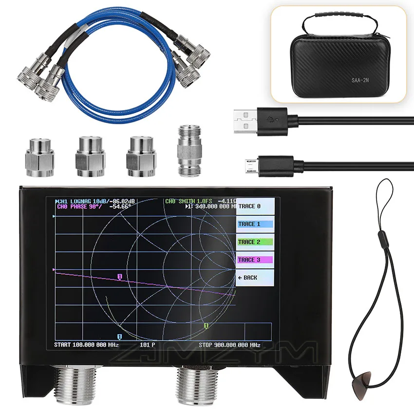 

4 Inch TFT LCD Display SAA-2N NanoVNA V2 3GHz 3000MAh Battery Vector Network Analyzer Shortwave HF VHF UHF Antenna Analyzer