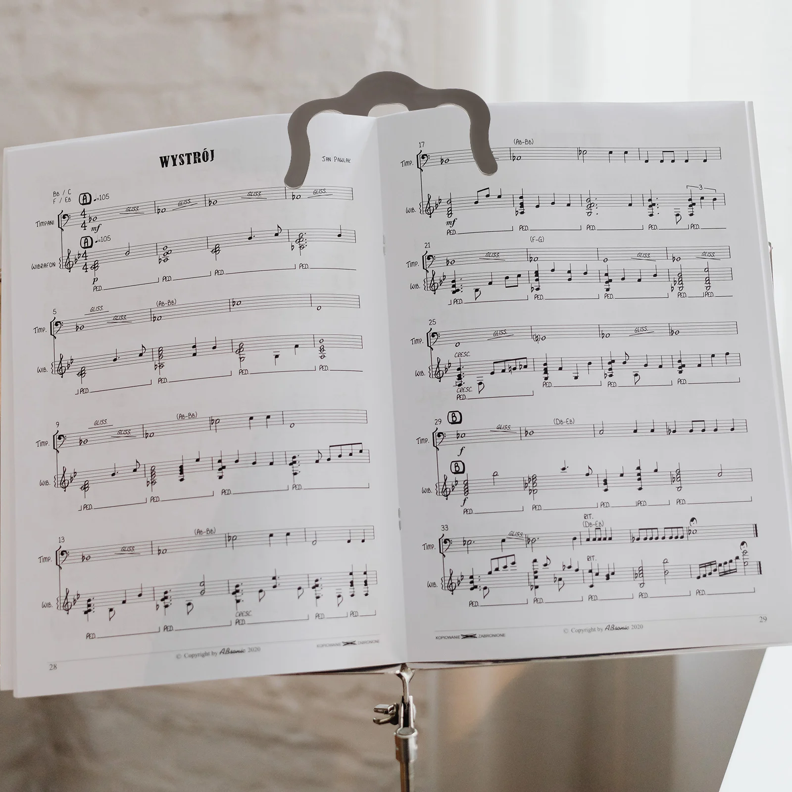 

4 Pcs File Folder Guitar Accessories Music Stationary Piano Score Alloy Student