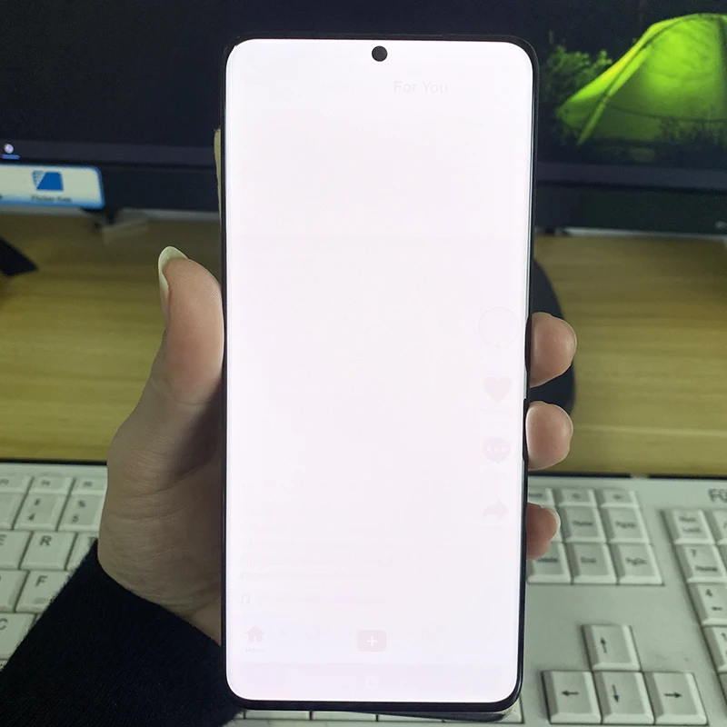 Только ЖК-дисплей Burn G985F для Samsung Galaxy S20 Plus с рамкой SM- G985A G985U G985F/DS сенсорный экран |