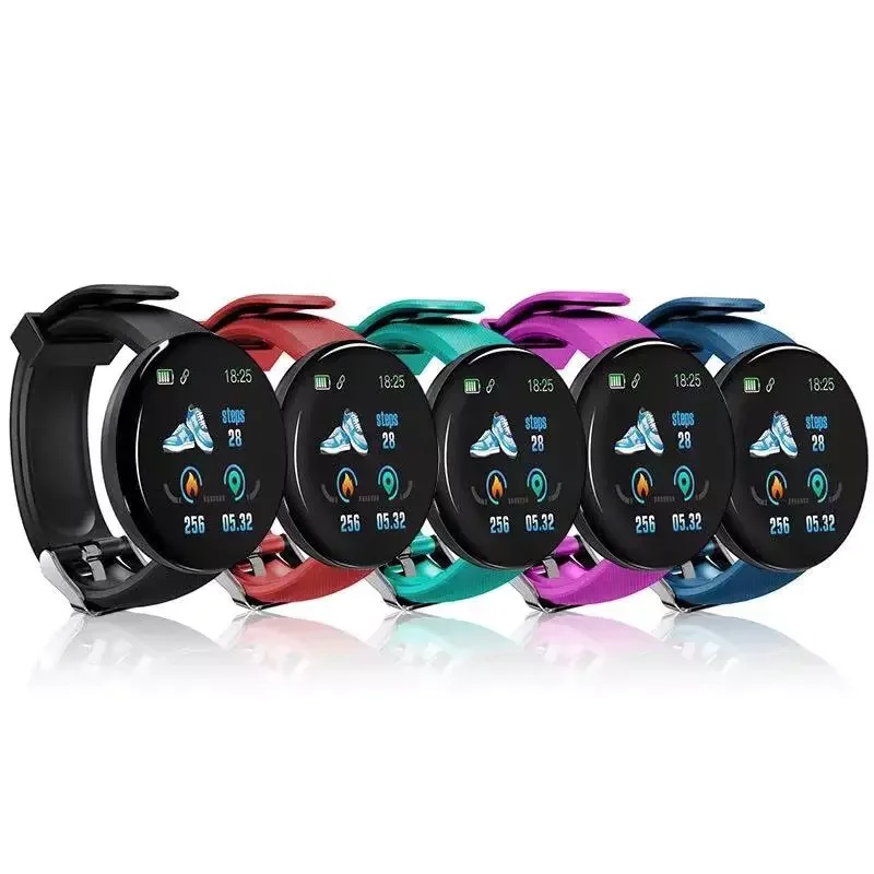 

2022/D18 Pro Smart Watch Bluetooth Fitness Sports Heart Rate Monitor Full circular screen Beautiful Bracelet of Women for Androi