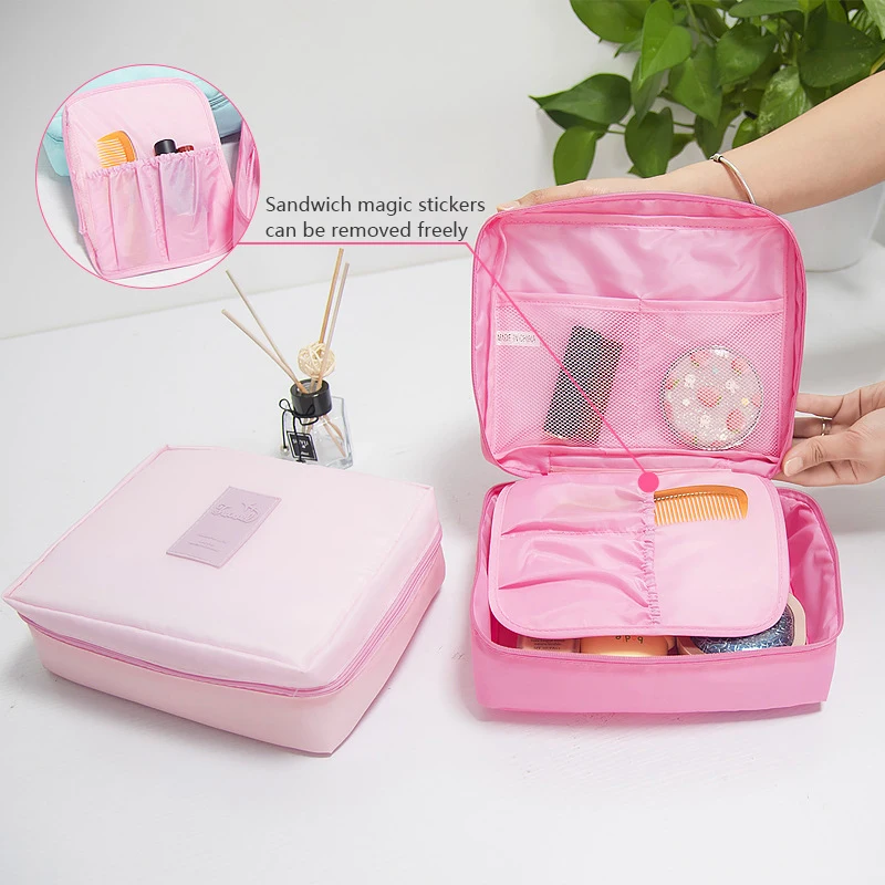 

Waterproof Makeup Bag Travel Cosmetic Bag Women Toiletries Organizer Portable Lipstick Necklace Bracelet Storage Make Up Cases