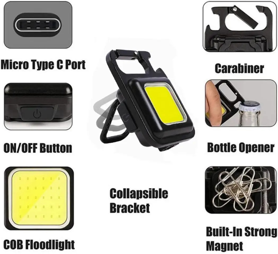 Портативный аккумуляторный фонарик Led Cob