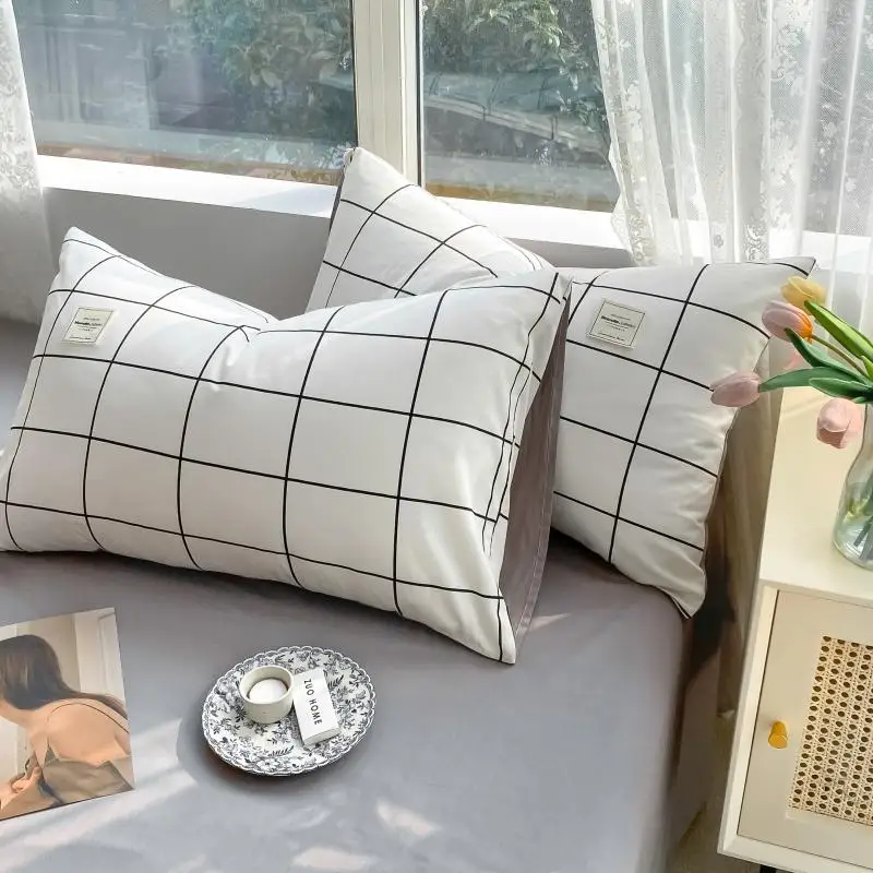 

Bonenjoy 100%Cotton Pillowcase 2pcs 48x74cm Cotton Cushion Case Pillow Cover