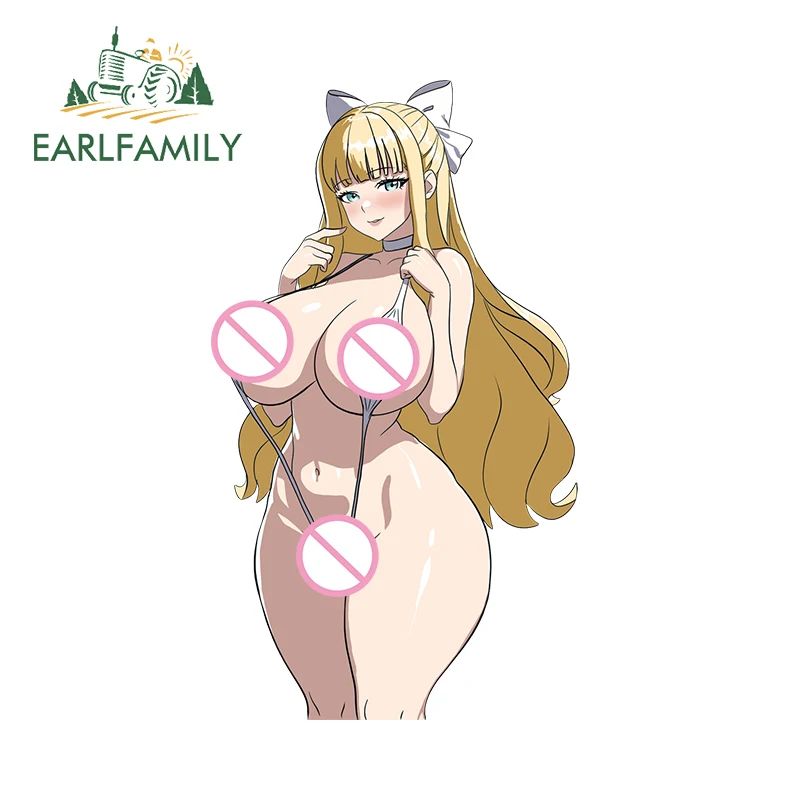EARLFAMILY 13 см x 7 3 Шарлотта в комплекте автомобильные наклейки Ahegao NSFW грудь Hentai
