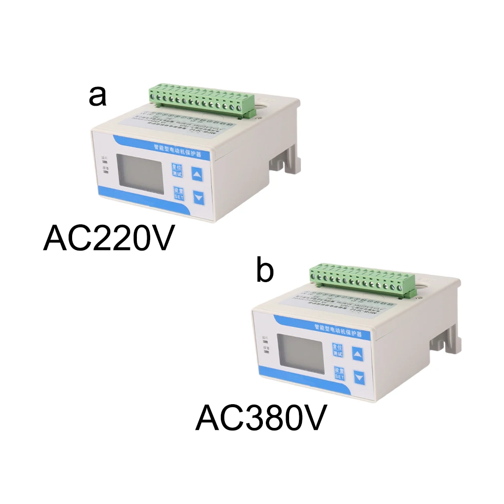 

Digital Overload Underload Protector Automatic Manual Rest Overcurrent Phase Loss Adjustable Protection Relay AC380V