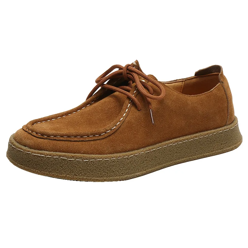 

Hard-Wearing Leather Men Casual shoes British Style Thick Sole Men Leather shoes Simple Design Suede shoes S12330-S12349 Dn