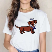 cute dachshund pug funny t shirt women harajuku kawaii dog top camisetas aesthetic female fashion vintage short sleeve woman 4xl