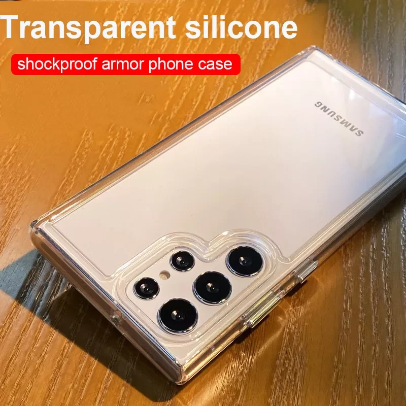 

Free Shipping for Samsung Galaxy S22 Ultra S21 FE Plus A53 A52 A52S 5G A72 A12 A32 A22 4G A13 A73 A33 Cover Transparent Shockpro