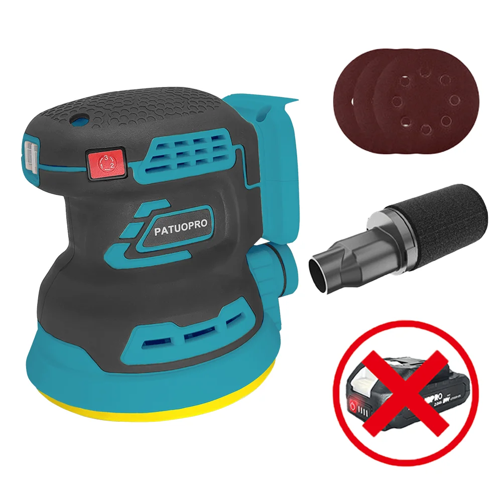 

PATUOPRO Бесщеточный орбитальный шлифовальный станок 125 мм для Makita 18 В