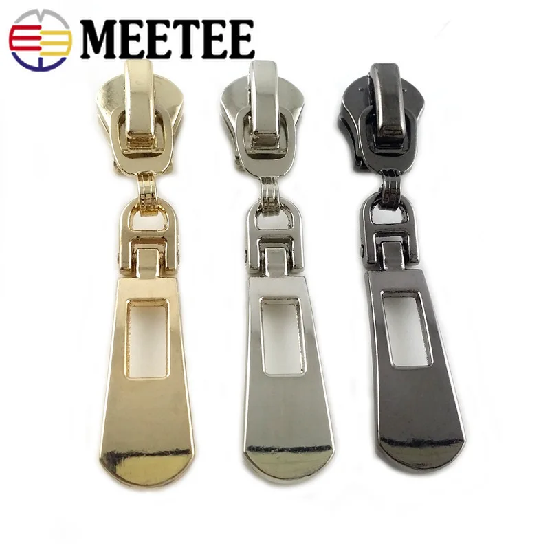 

20Pcs Meetee 3# 5# Zipper Slider for Resin Nylon Metal Zippers Auto Lock Puller Zips Head Repair Kit DIY Garment Accessories