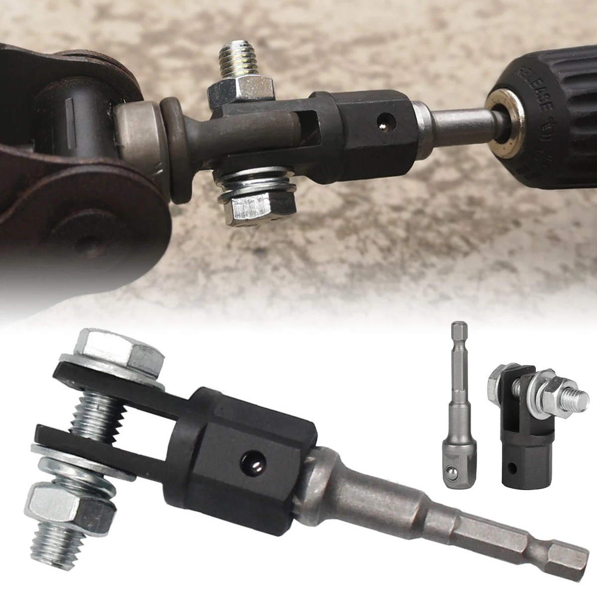 

1/2 Inch Scissor Jack Adapter and Socket Adapter for Most Jacks Chrome Vanadium Steel Scissor Jack Adapter Drive Impact Wrench