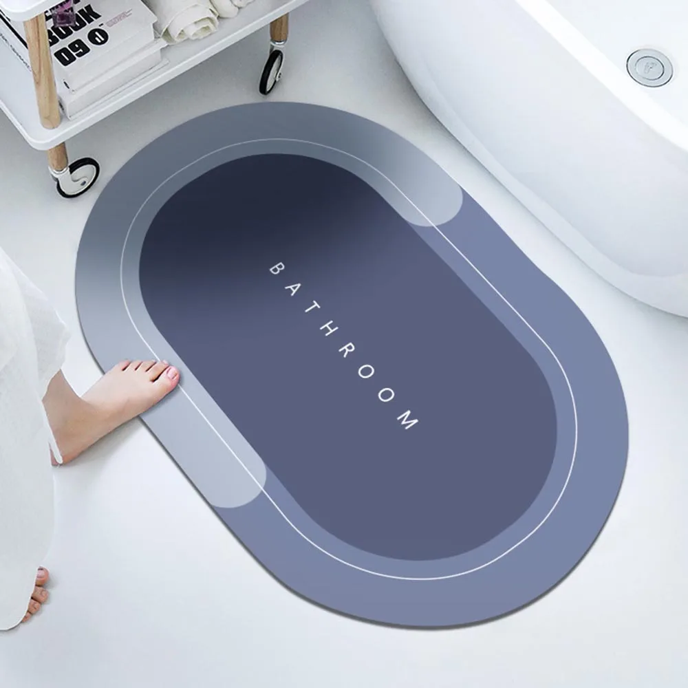 

Super Absorbent Bath Mat Quick Drying Bathroom Rug Non-slip Entrance Doormat Nappa Skin Floor Mats Toilet Carpet Home Decor