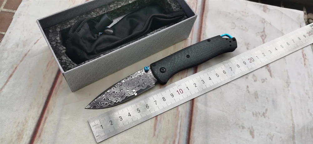 Складной карманный нож JUFULE Vg10 дамасское лезвие 535 535TI титан/углеродное волокно -