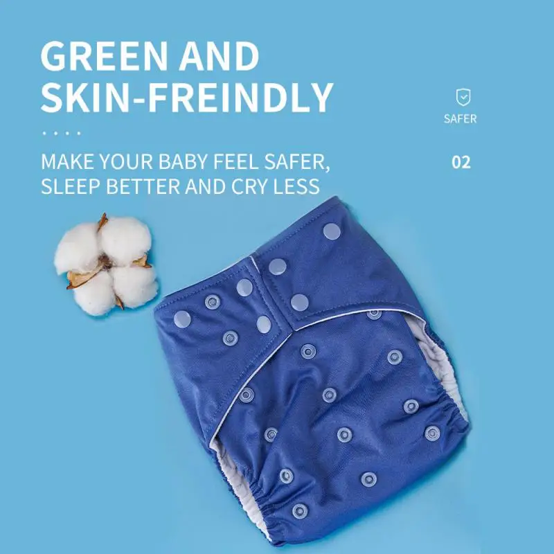 

Baby Diapers Reusable Cloth Diaper Nappies Pure Color Double Opening Anti-side Leakage Infants Child Underwear Nappy Changing