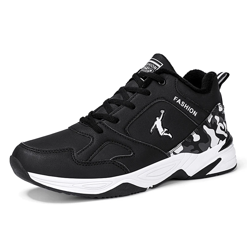 Men's Basketball Shoes Winter Waterproof Leather Sneakers Man Durable Non-slip Outsole Gym Training Outdoor Basketball Sneakers