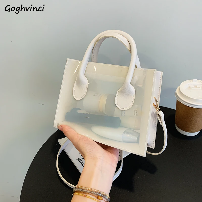 

Women Crossbody Bags Transparent Fashion Handbags Ladies Summer Travel Shopping Portable PVC Bag Cute Candy Colors Cross-body