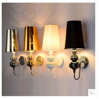 modern wall lamps multiple colour cloth shade tv wall sconce living room foyer bedroom bedside lamp hotel wall lights lighting
