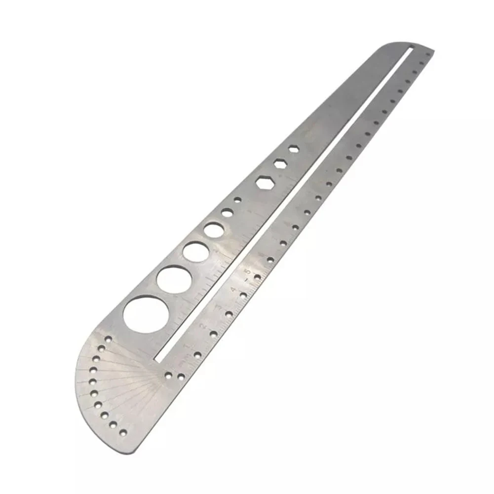 

Drawing Circle Stainless Steel Practical Accurate Portable Clear Scale Lightweight Ruler Protractor Angle Meter Measure Tool