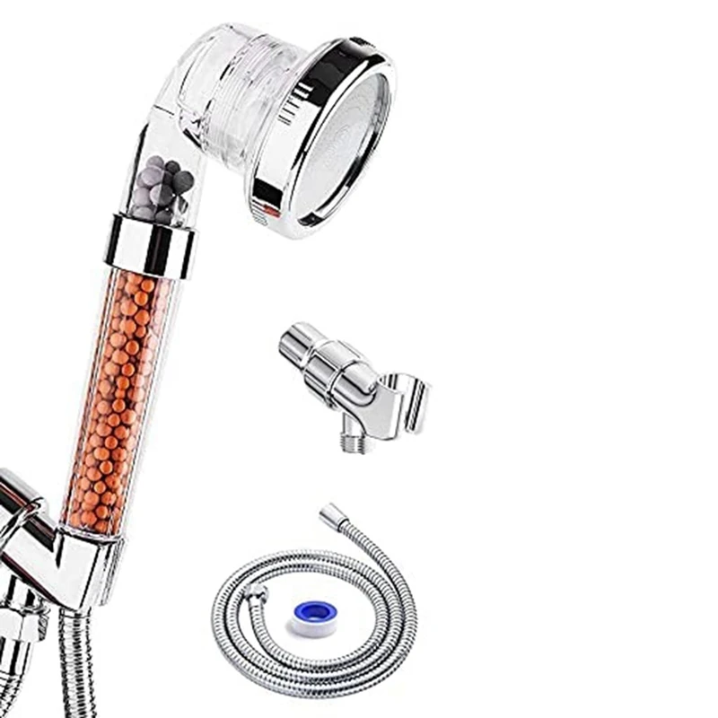 

Mineral Shower Head High Pressure With Filter,Purifying Shower Head Handheld Detachable,Water Saving Shower Head Filter