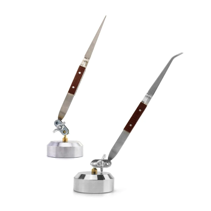 Пинцет для припоя с крестовым замком вращающееся на 360° основание пинцет третьих